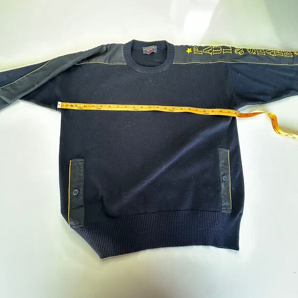 Paul & Shark Yachting Navy Crew Neck/Ribbed Hemmed Sweater- S - Picture 8 of 9